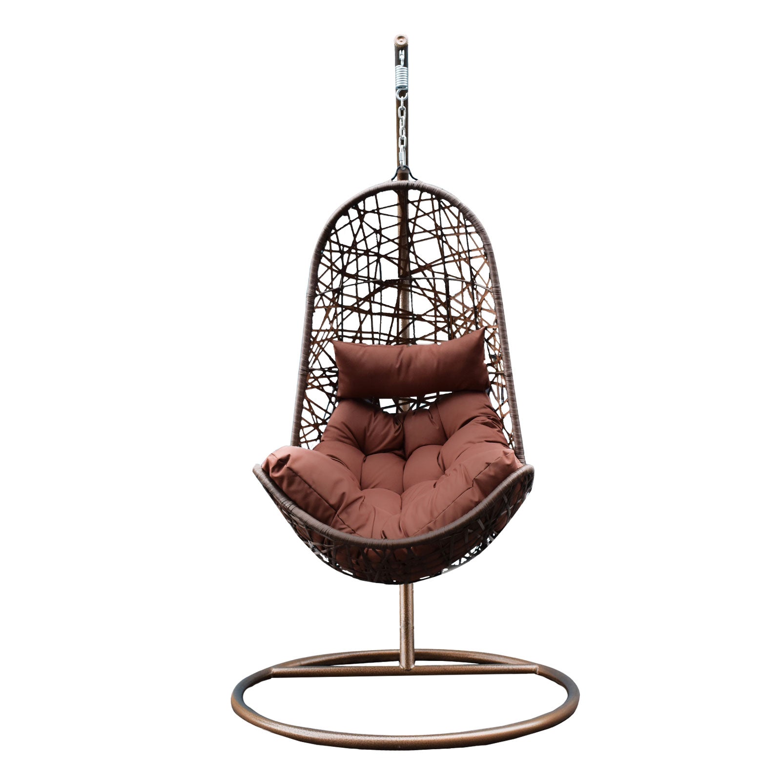 Arcadia Furniture Egg Chair - Brown and Coffee