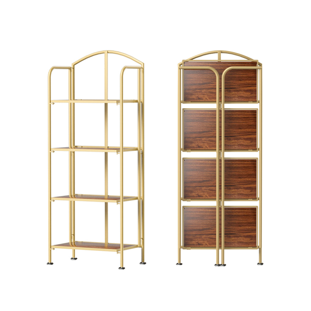 Levede Display Shelf Bookshelf Foldable Gold