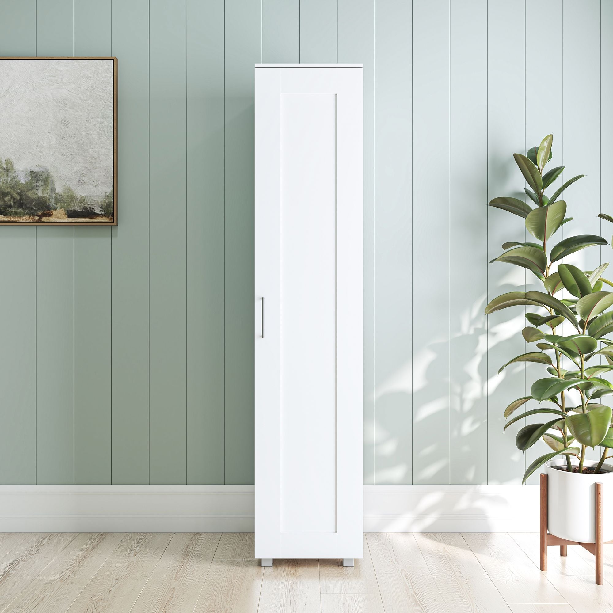 Montreal Cupboard Single Door Tall - White