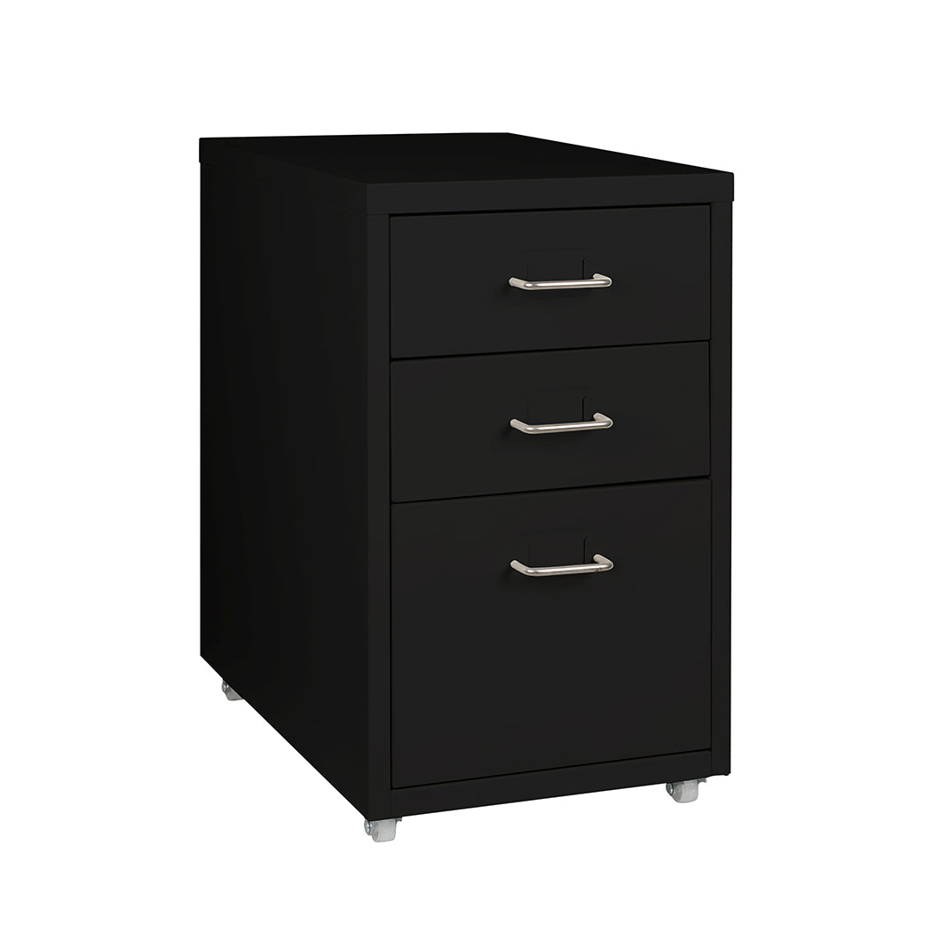 Levede 3 Drawer Office Cabinet - Black