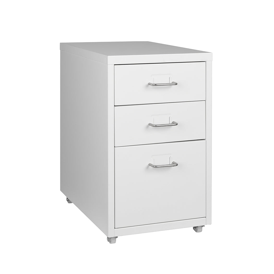 Levede 3 Drawer Office Cabinet - White