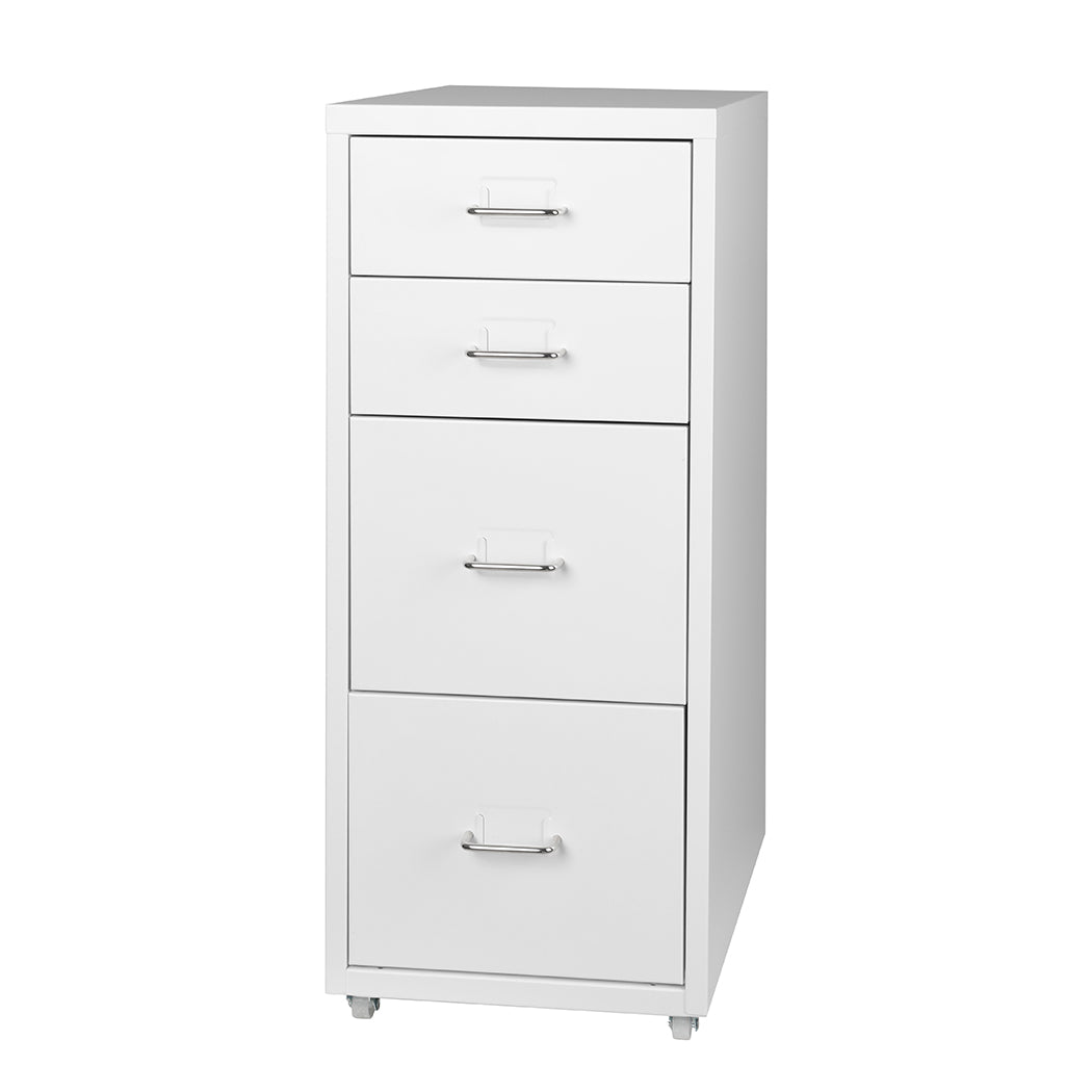 Levede 4 Drawer Office Cabinet - White