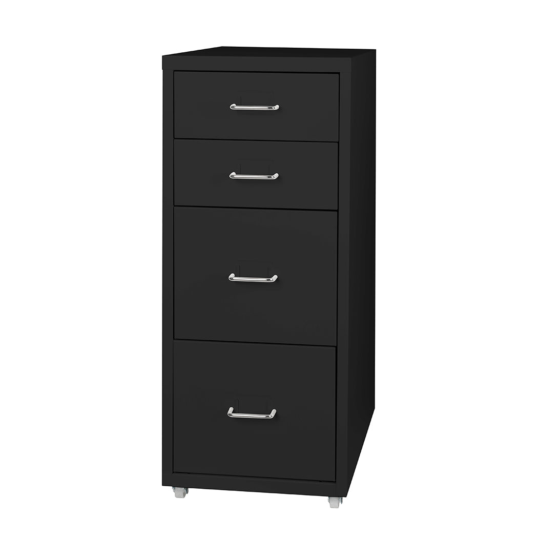 Levede 4 Drawer Office Cabinet - Black