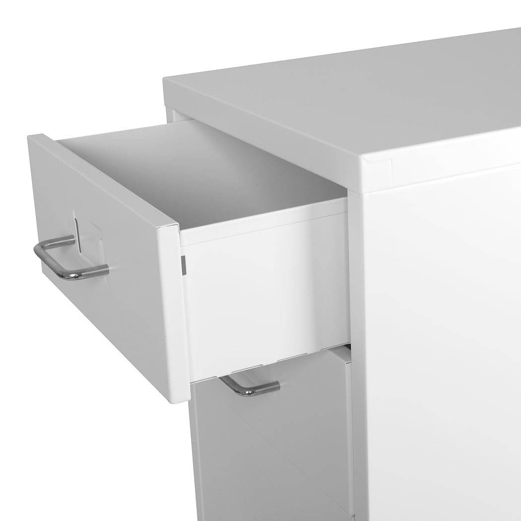 Levede 4 Drawer Office Cabinet - White