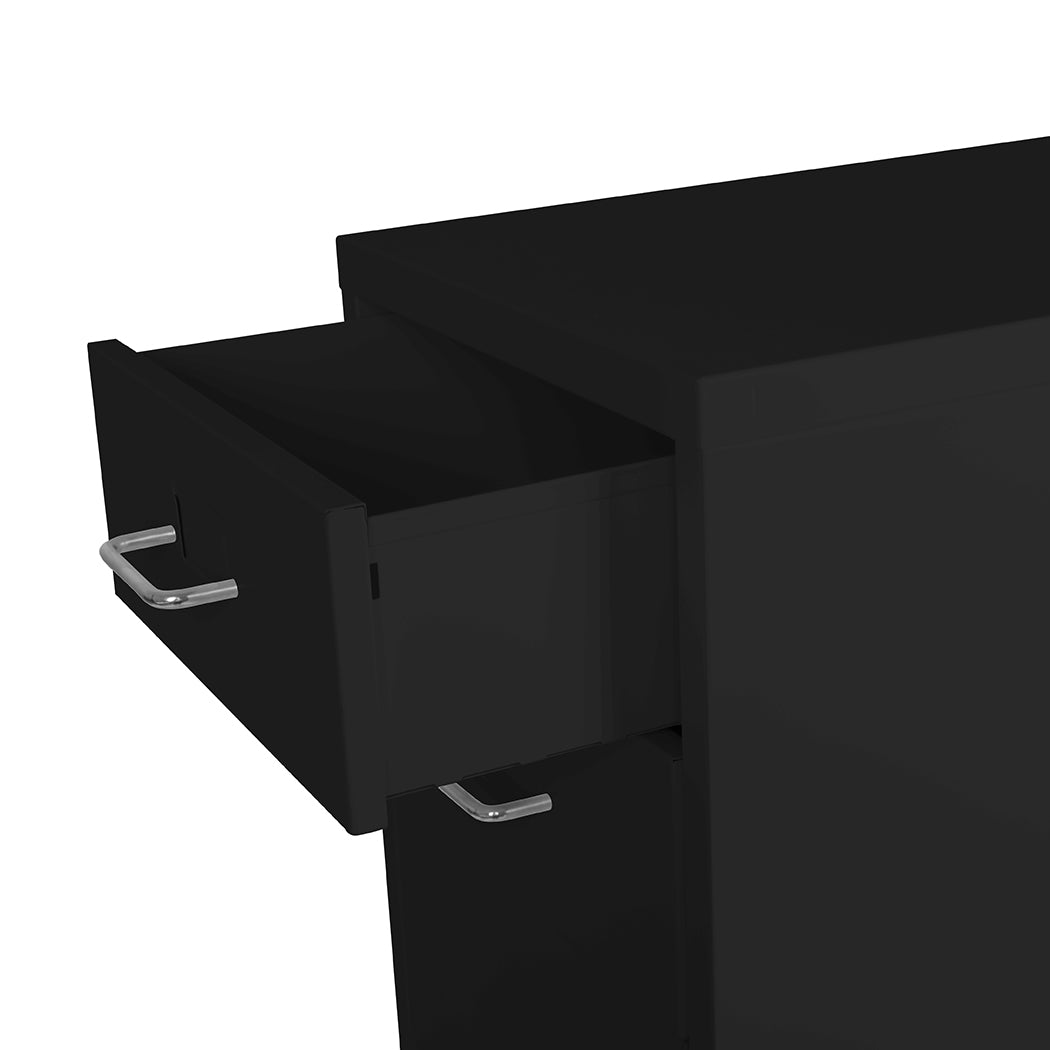 Levede 3 Drawer Office Cabinet - Black