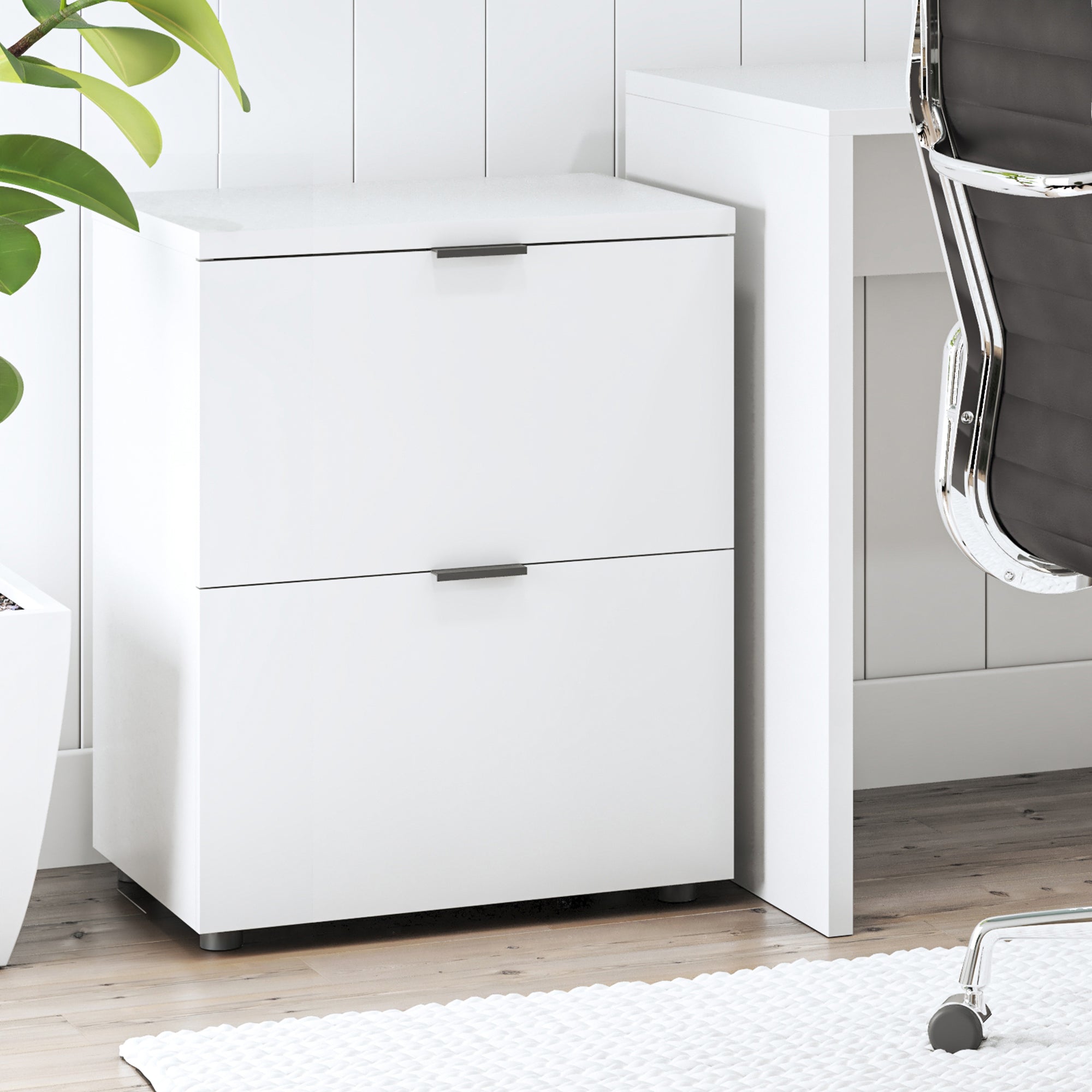 Rico 2 Drawer Filing Cabinet - White