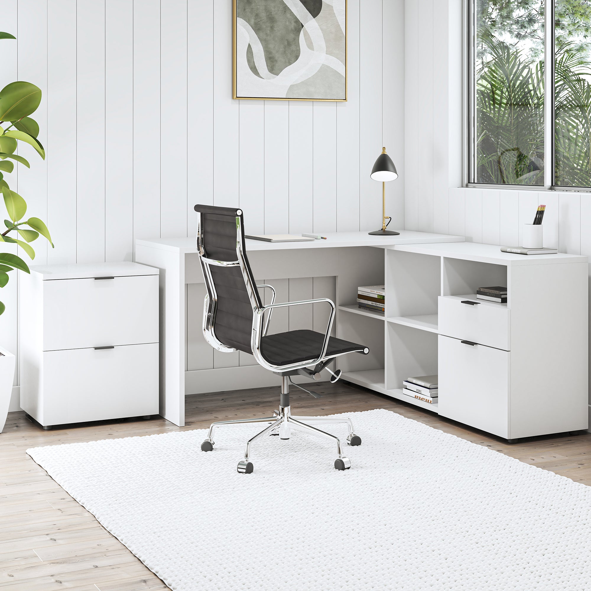 Rico 2 Drawer Filing Cabinet - White