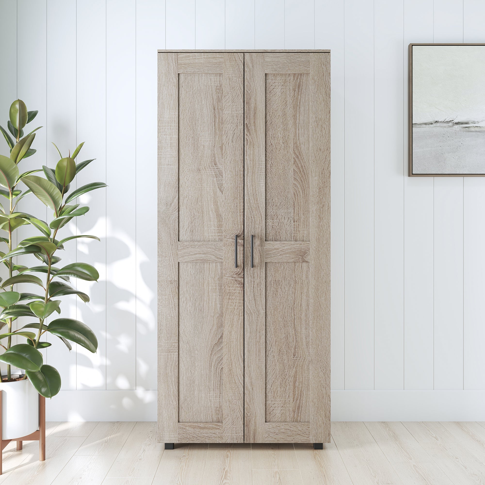 Montreal Cupboard 2 Door Tall - Light Sonoma Oak