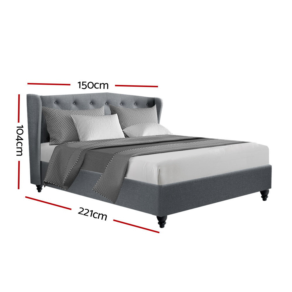 Artiss Bed Frame Grey PIER - Double