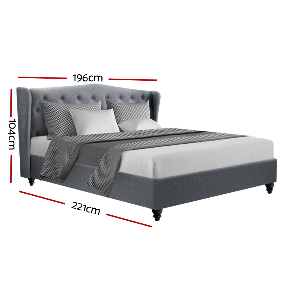 Artiss Bed Frame Grey PIER - King