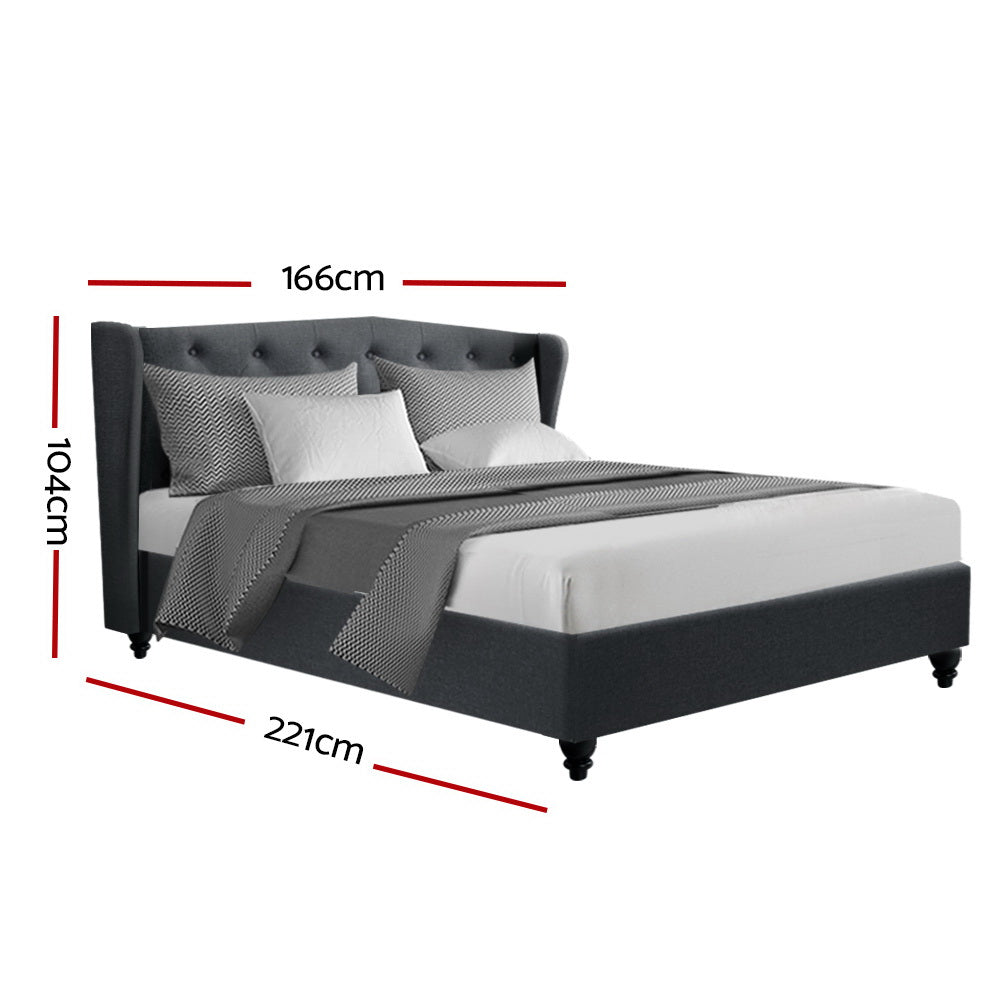 Artiss Bed Frame Charcoal PIER - Queen