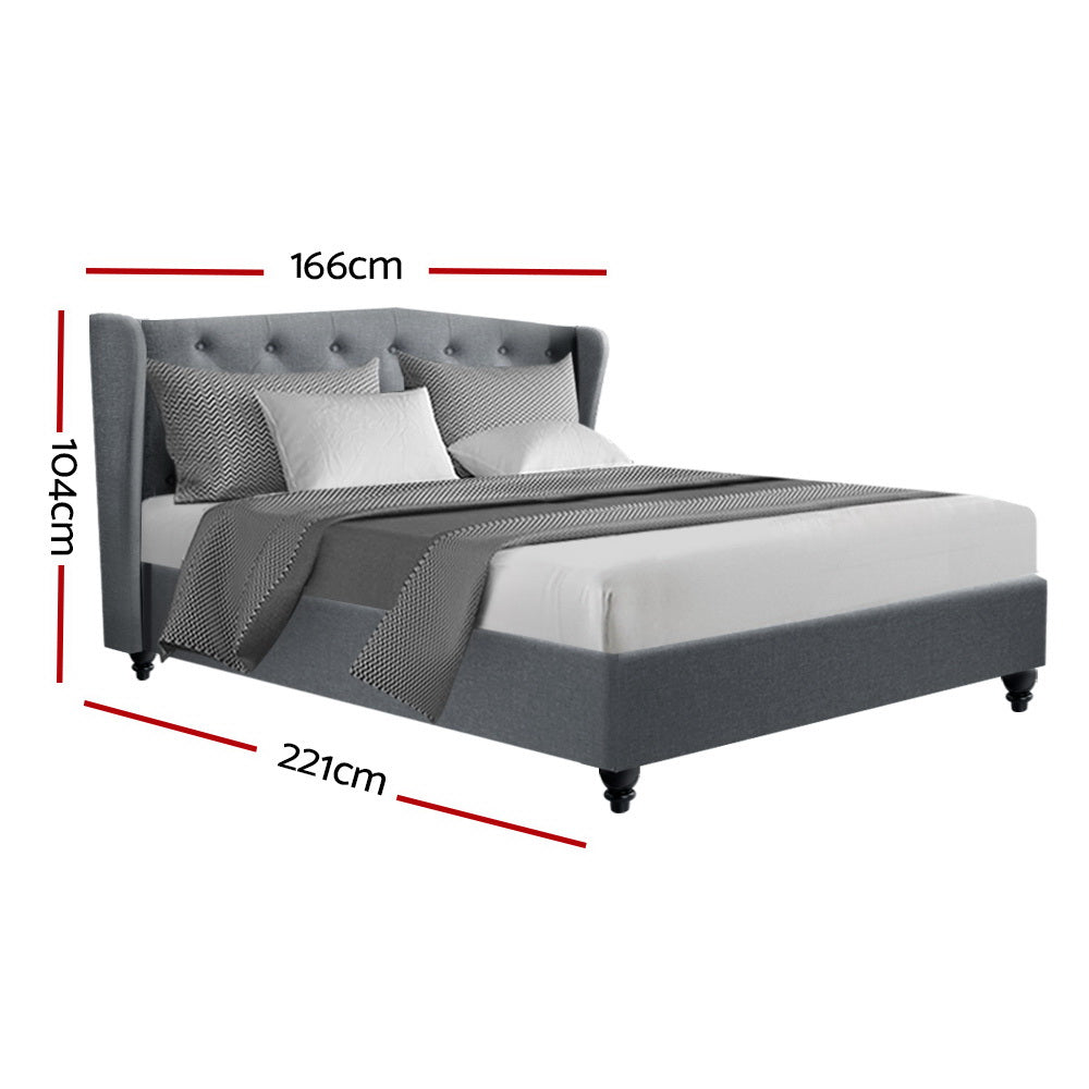 Artiss Bed Frame Grey PIER - Queen