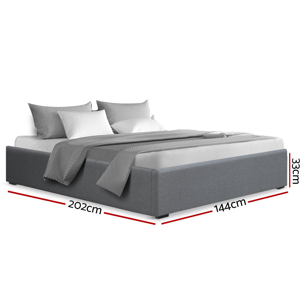 Artiss Bed Frame Gas Lift Base Grey TOKI - Double