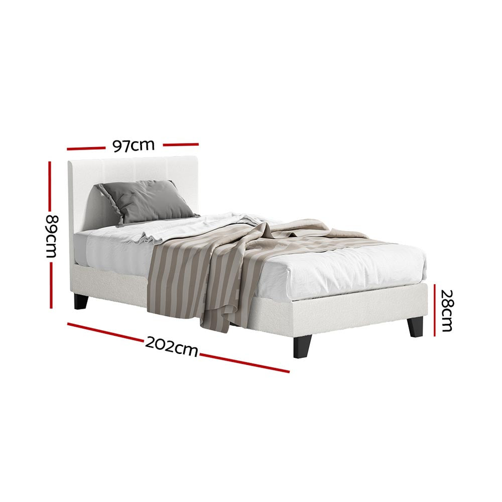 Artiss Bed Frame Boucle NEO - Single