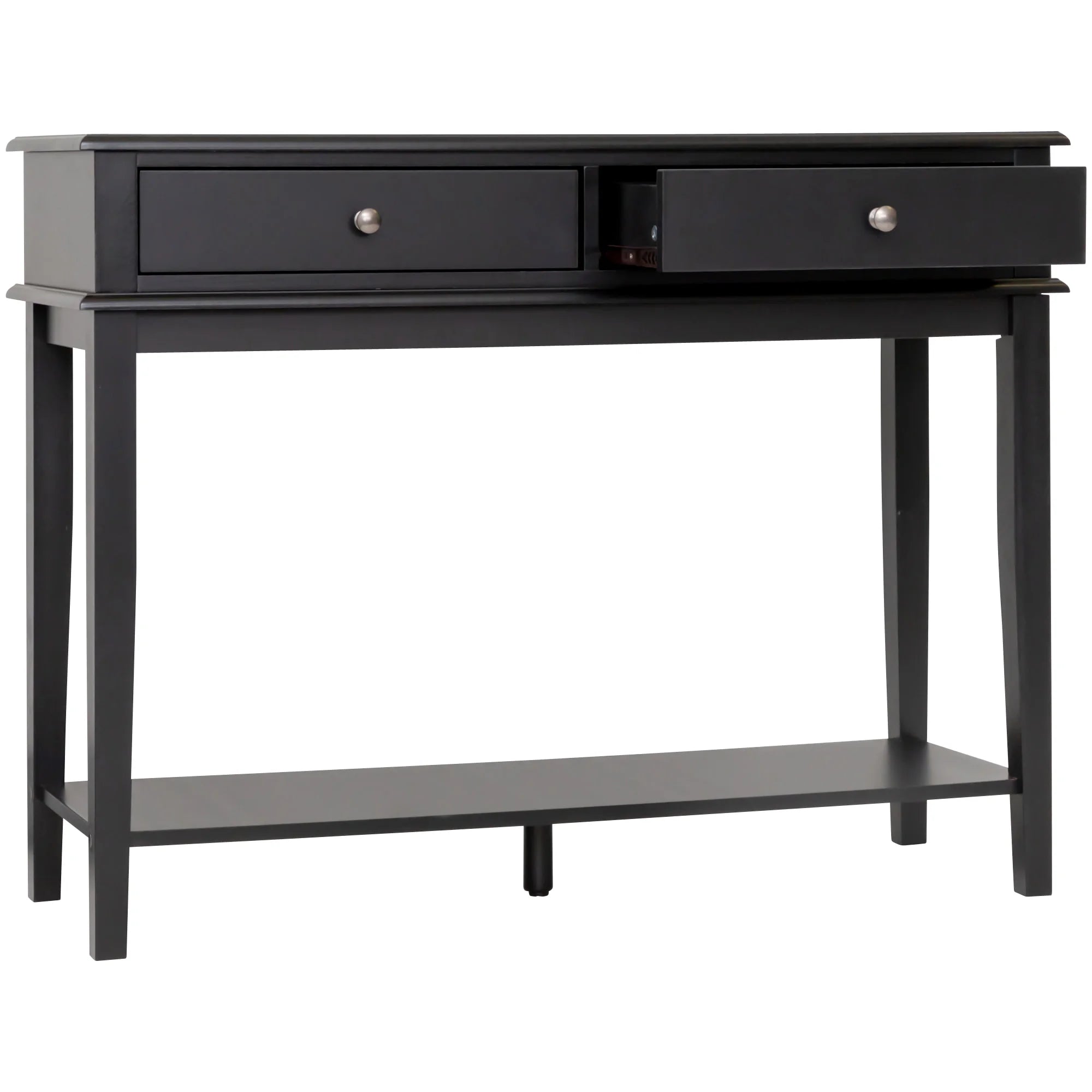 Chloe 2 Drawer Console Table - Black