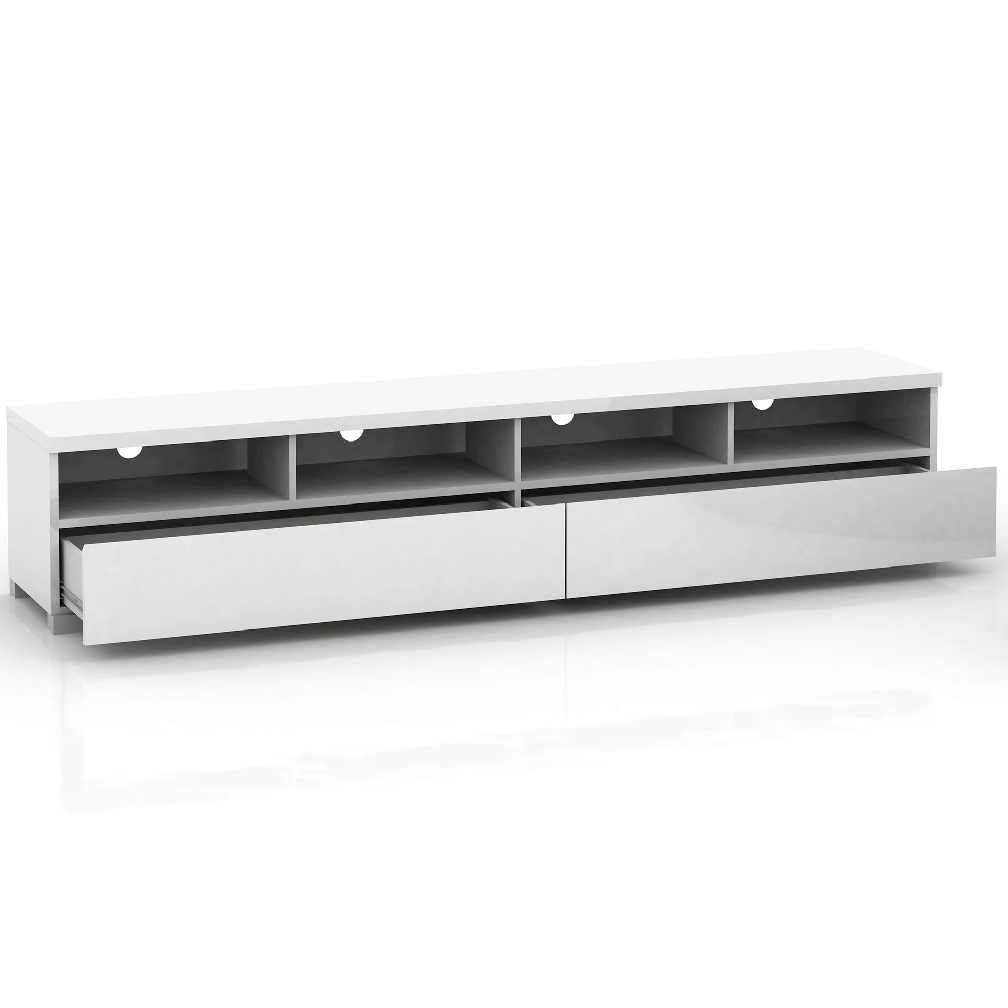 Elara 2 Drawer Entertainment Unit - White