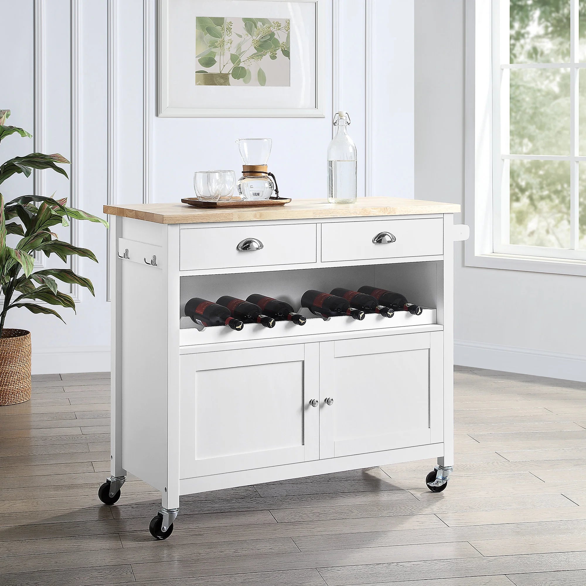 Hampshire 2 Drawer 2 Door Kitchen Storage Trolley