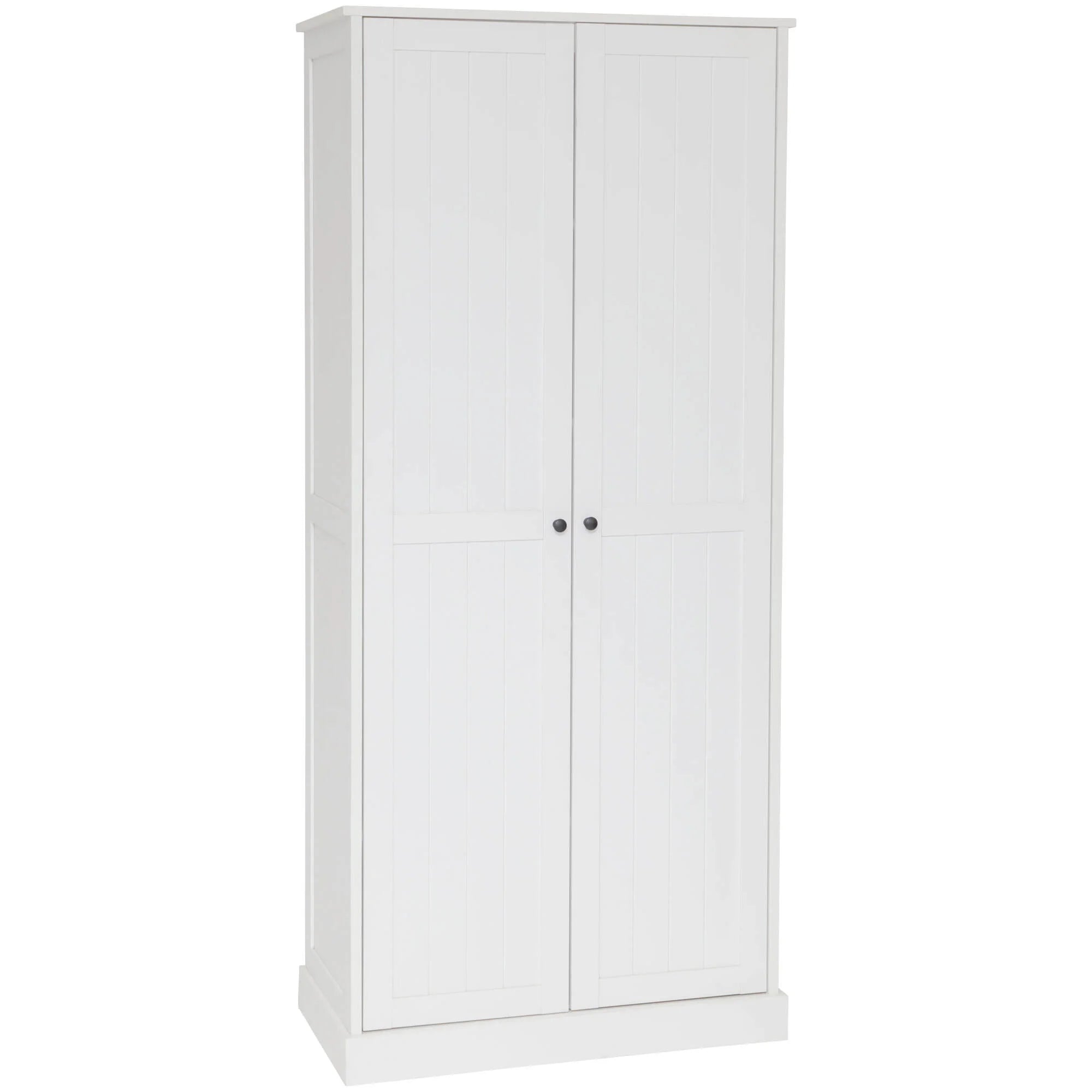 Hamptons 2 Door 5 Tier Multipurpose Cupboard - White