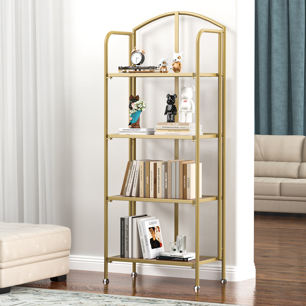 Levede Display Shelf Bookshelf Foldable Gold