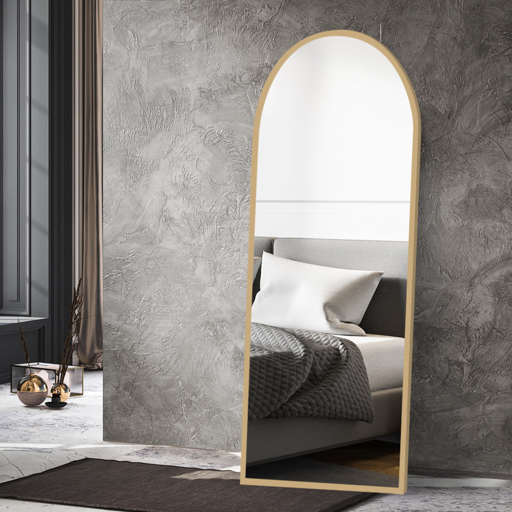 Yezi Floor Mirror Full Length Mirrors 1.8M Gold White