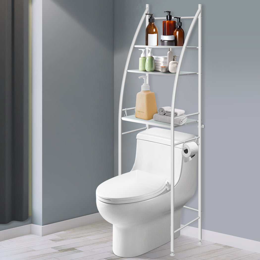 Dutxa 3 Tier Over Toilet Storage Shelf White