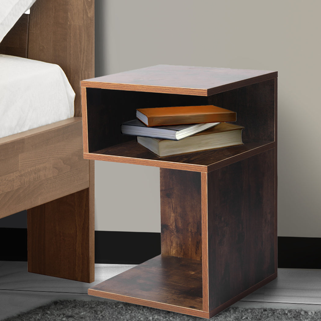 Levede Bedside Tables Drawers Side Table Oak