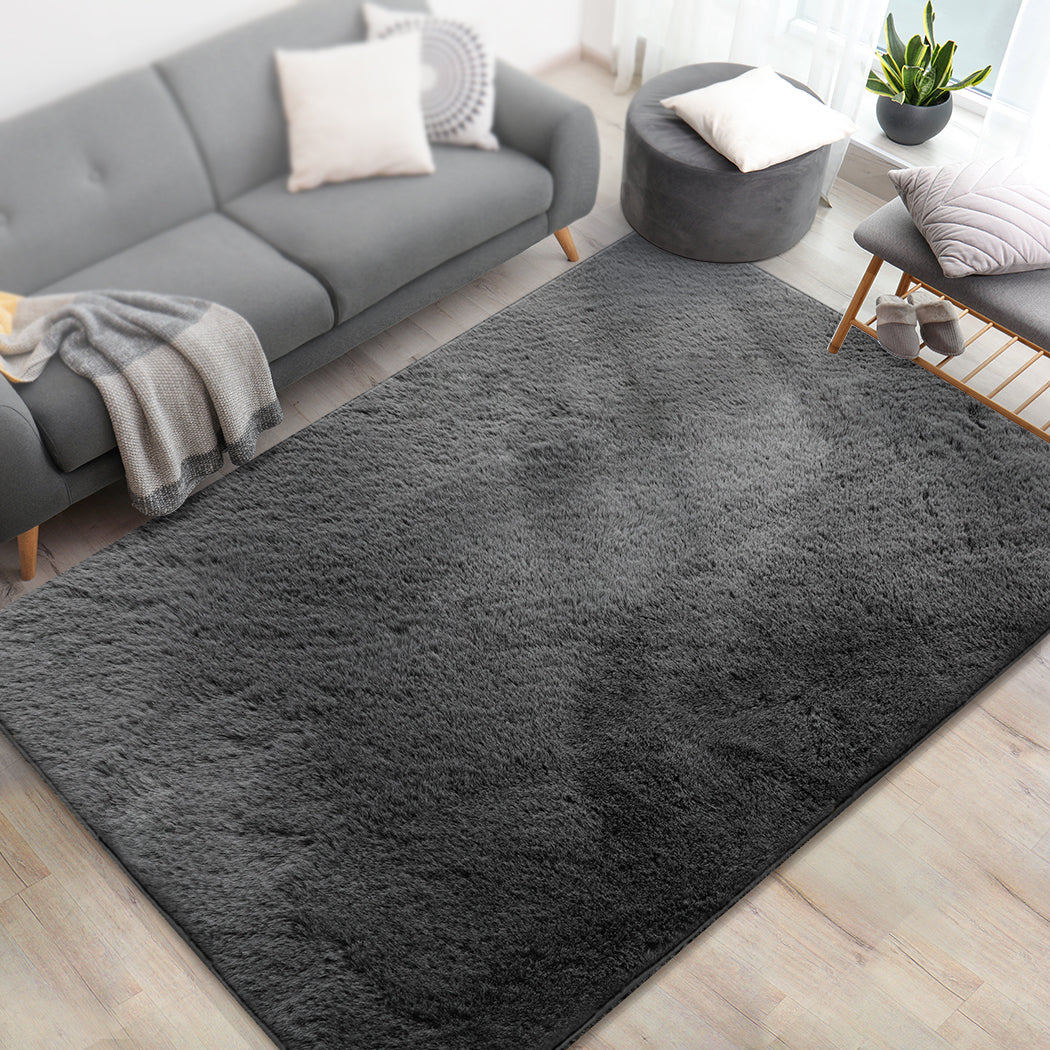 Marlow Floor Rugs Area Rug Fluffy Faux 160X230CM Grey