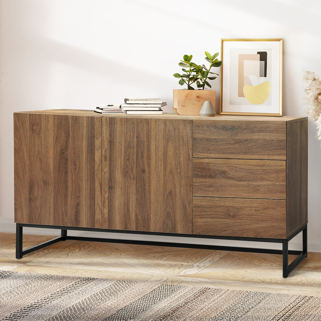 Levede Buffet Sideboard Storage Cabinet Walnut-1820269018259525638