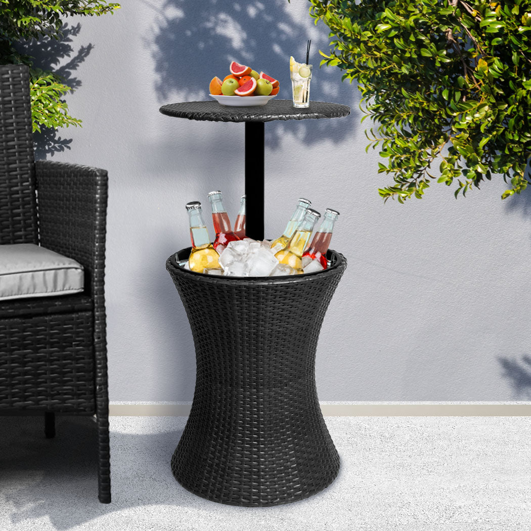 Levede Cooler Ice Bucket Table Bar Outdoor Black