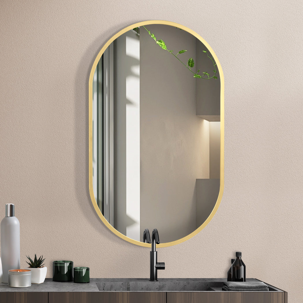 Yezi Wall Mirror Bathroom Decor Vanity Gold