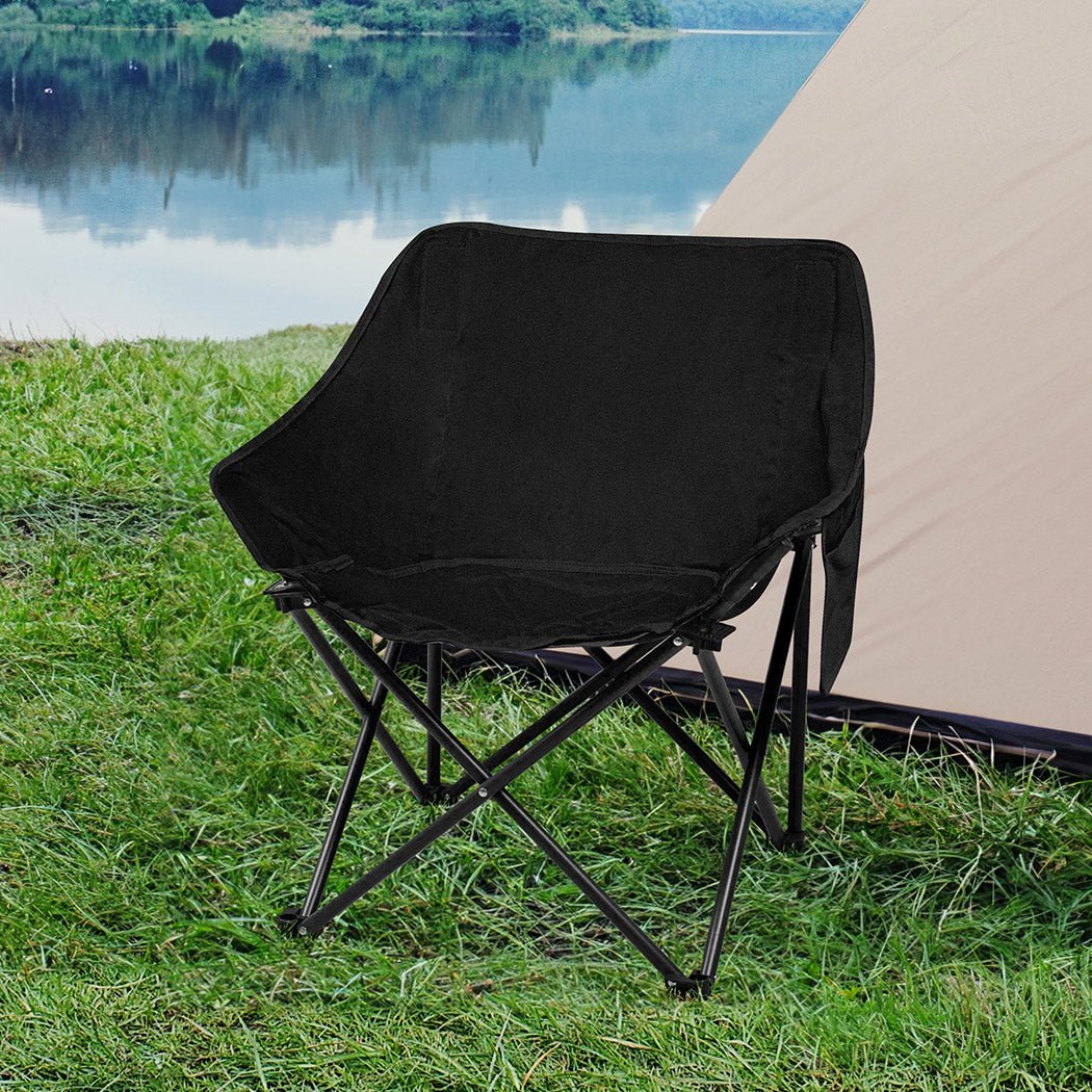 Levede Folding Camping Chair - Black