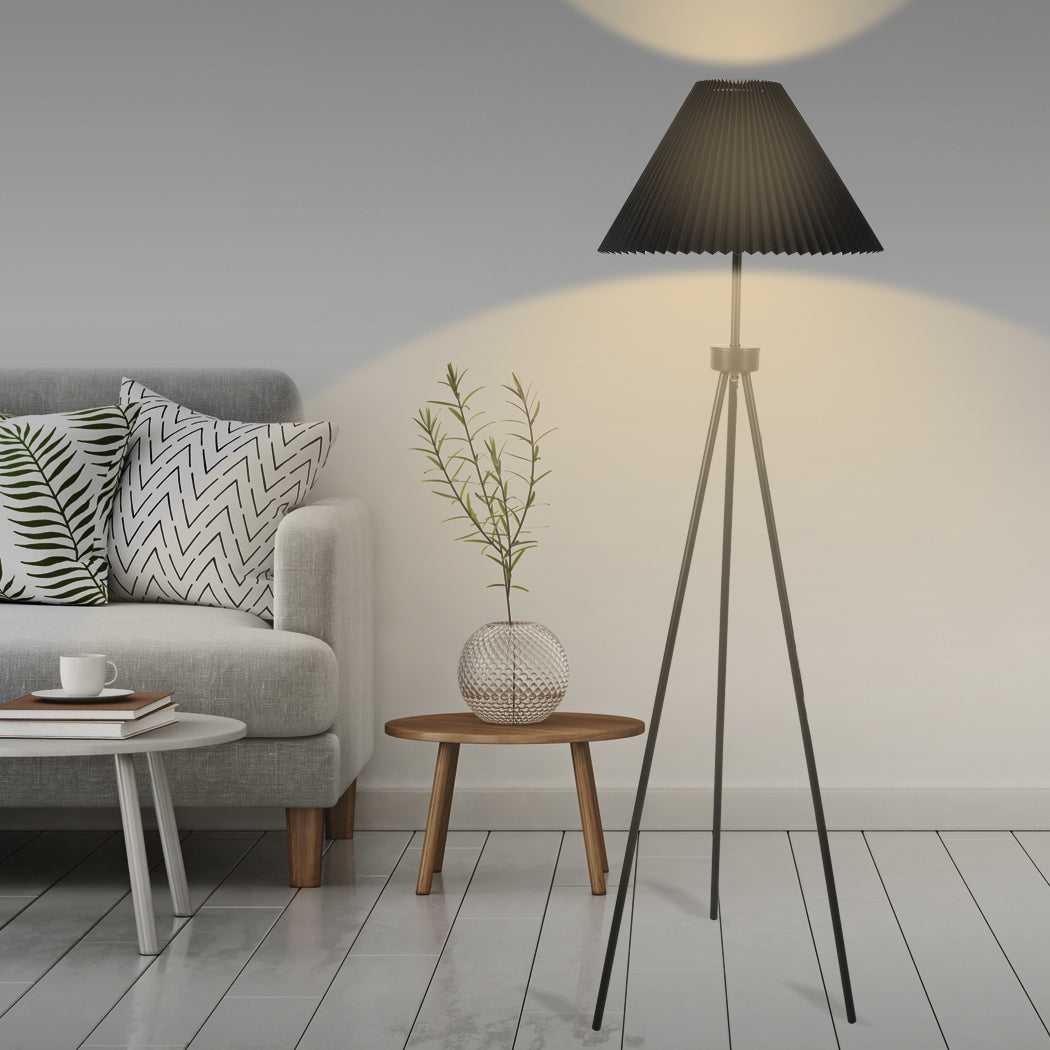 EMITTO Modern Black Tripod Floor Lamp