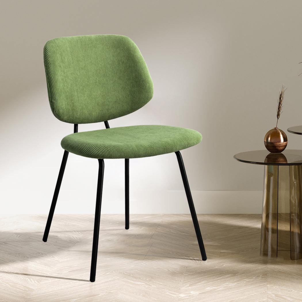 Levede 4x Dining Chairs Padded Seat Green