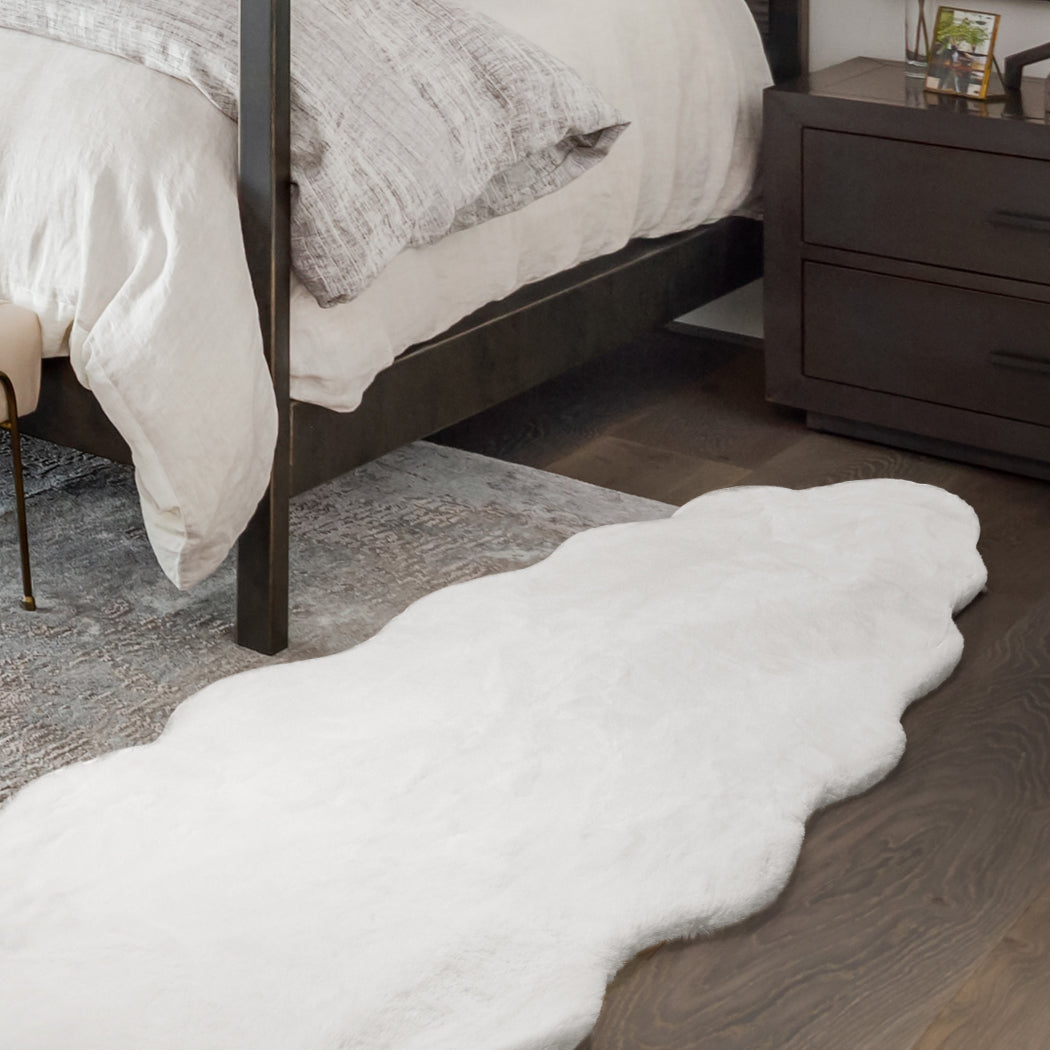 Marlow Floor Rug Area Rugs Cloud Fluffy 80X200cm White