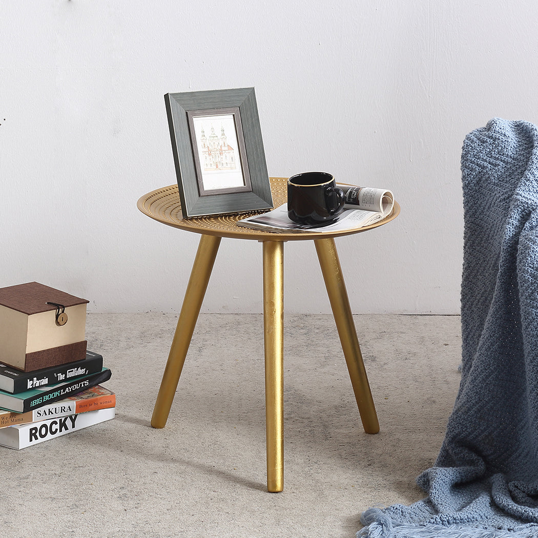 Levede Side Table Coffee Bedside End Golden