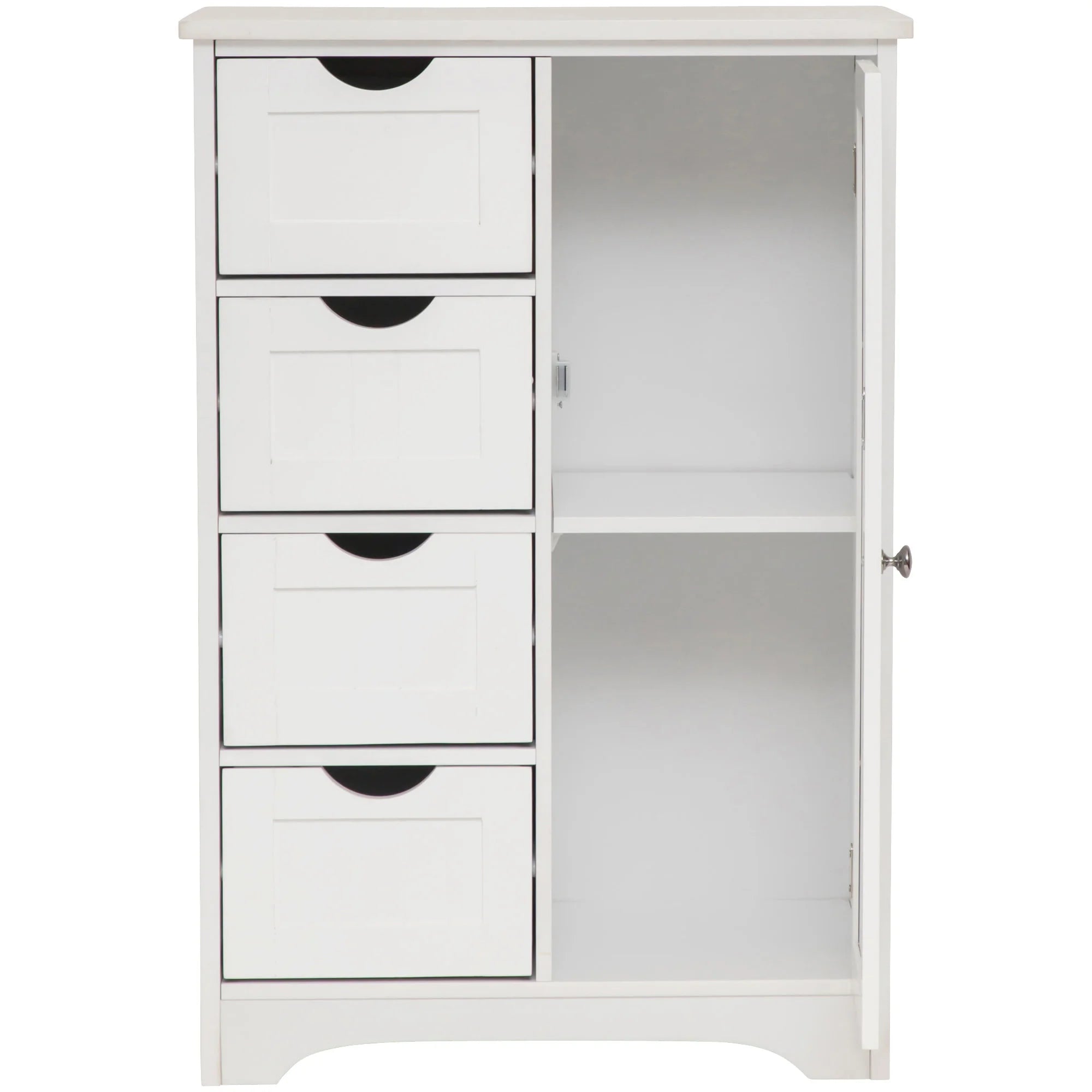 Maine 4 Drawer 1 Door Multipurpose Bathroom Cabinet