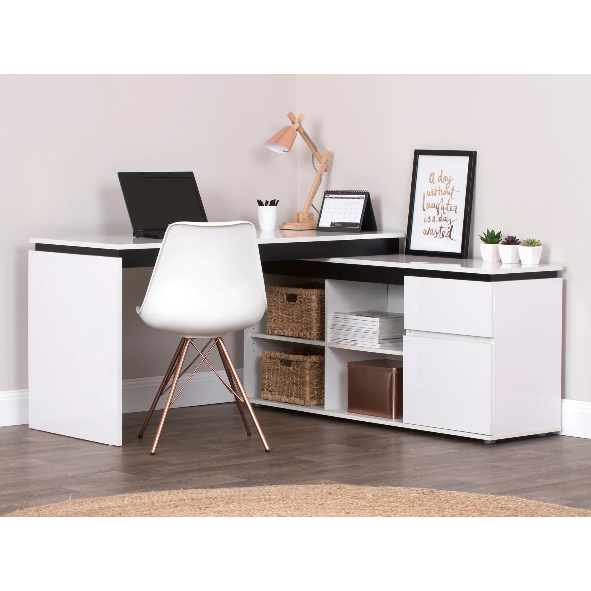 Milano High Gloss Executive Desk