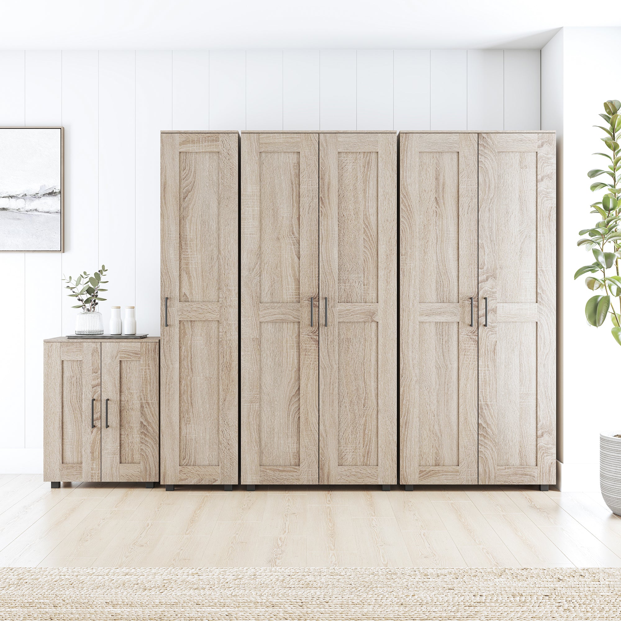 Montreal Cupboard Single Door Tall - Light Sonoma Oak