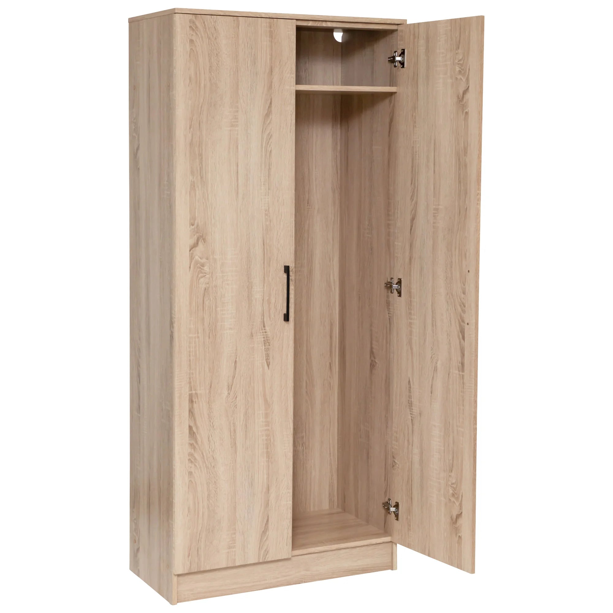 Multi-Purpose Broom Cupboard 2 Door - Light Sonoma Oak