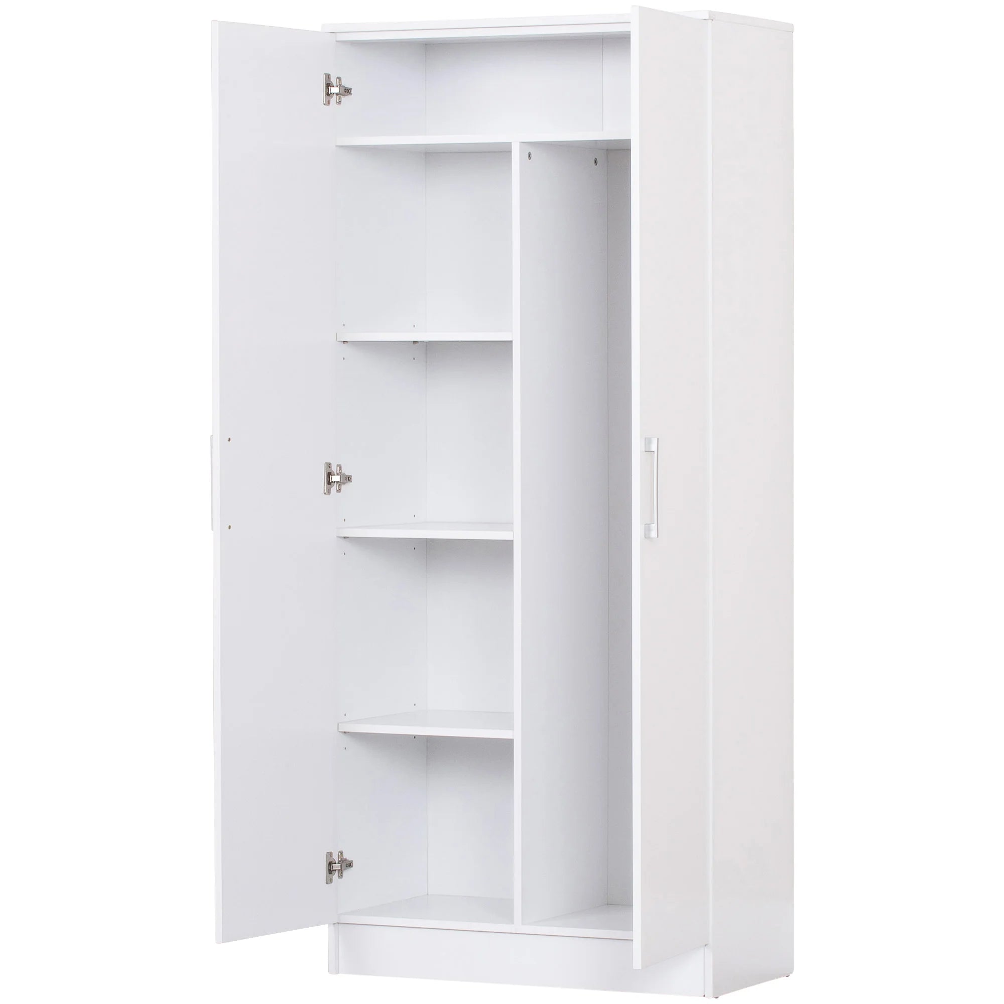 Multi-Purpose Broom Cupboard 2 Door - White