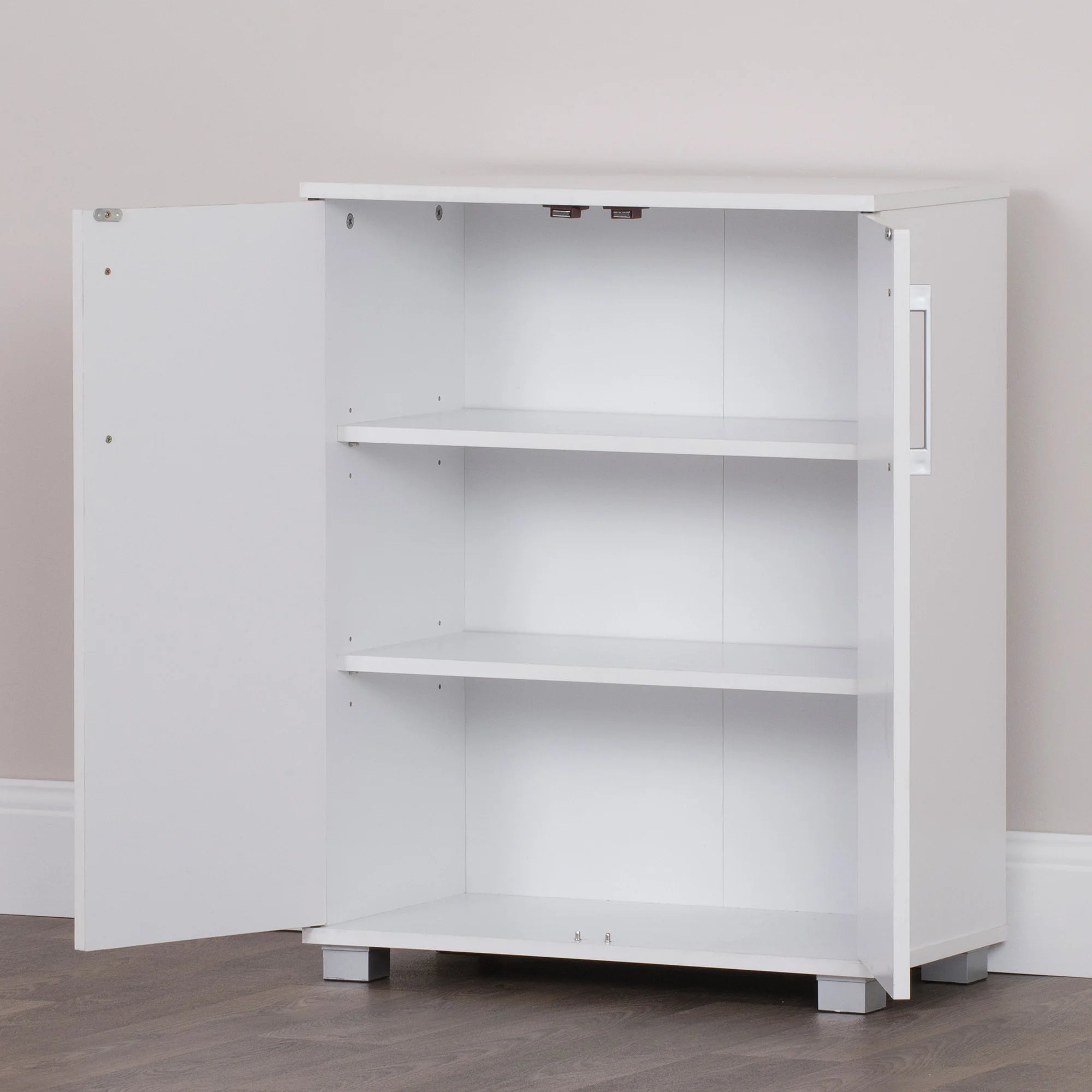 Multi-Purpose Cupboard 2 Door w/Shelves - White