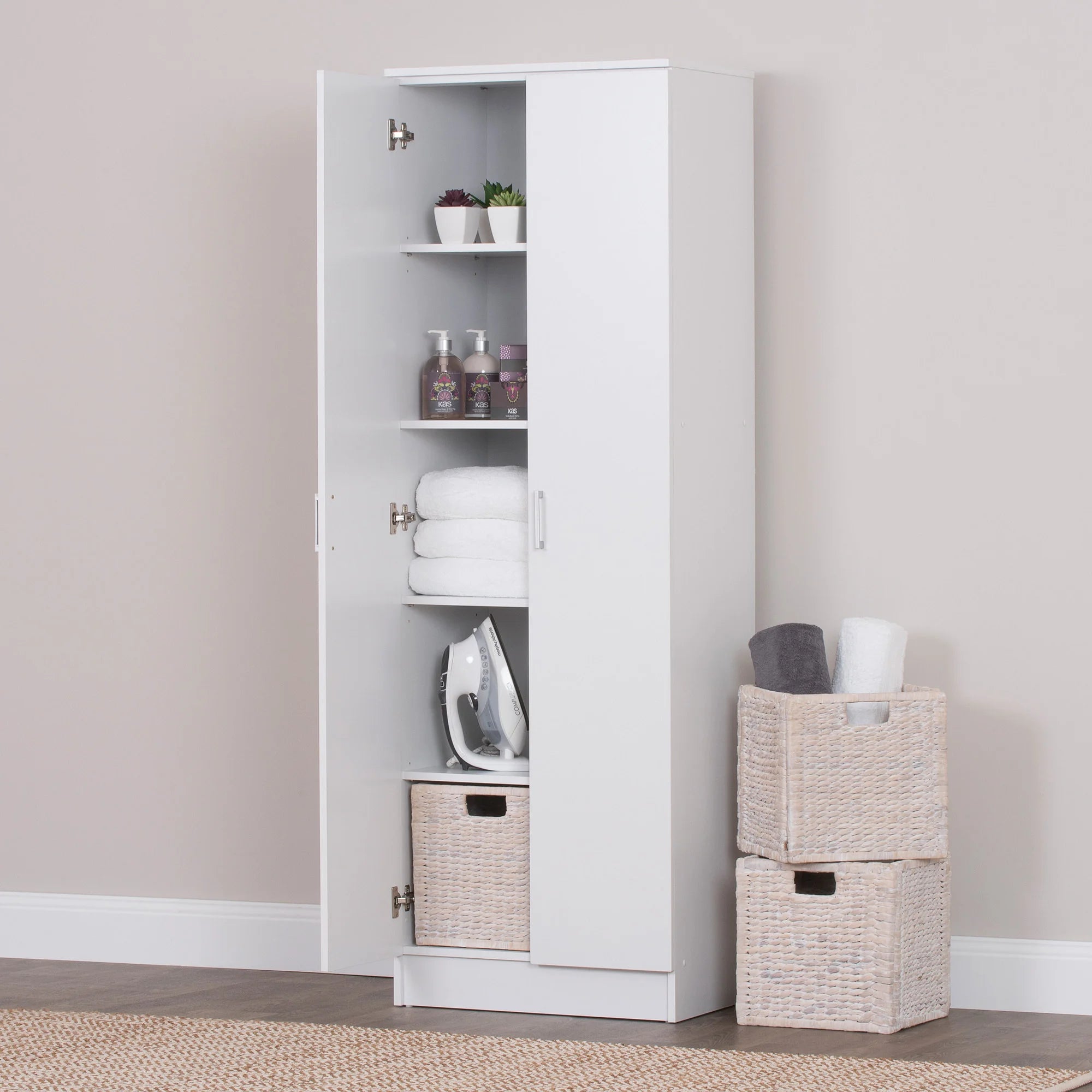 Multi-Purpose Cupboard 5 Tier - White