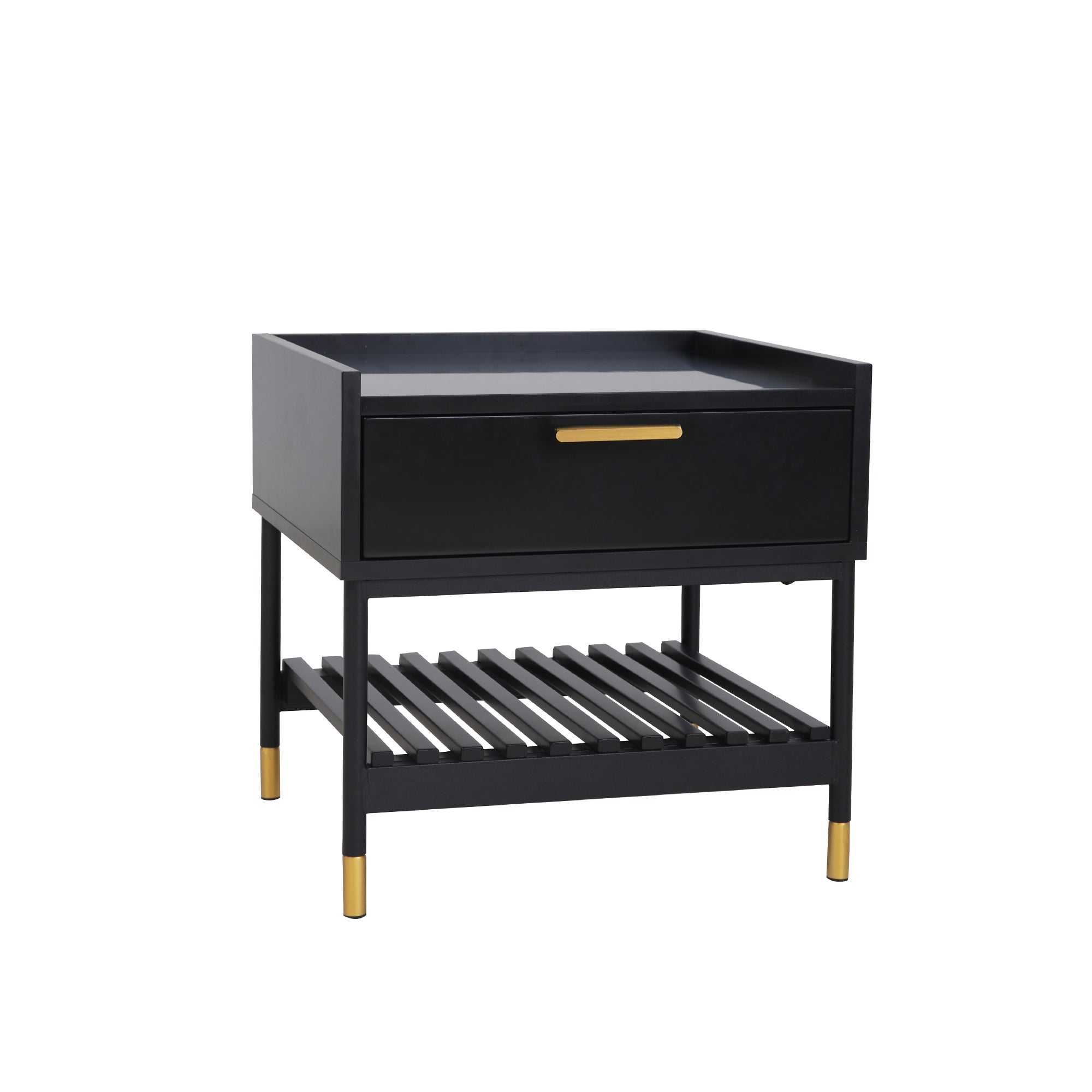 ALCONA Night Stand In Matte Black