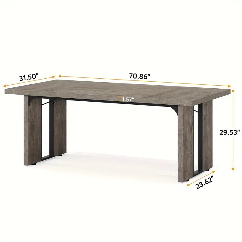 NNETMLT Rustic Rectangular Dining Table