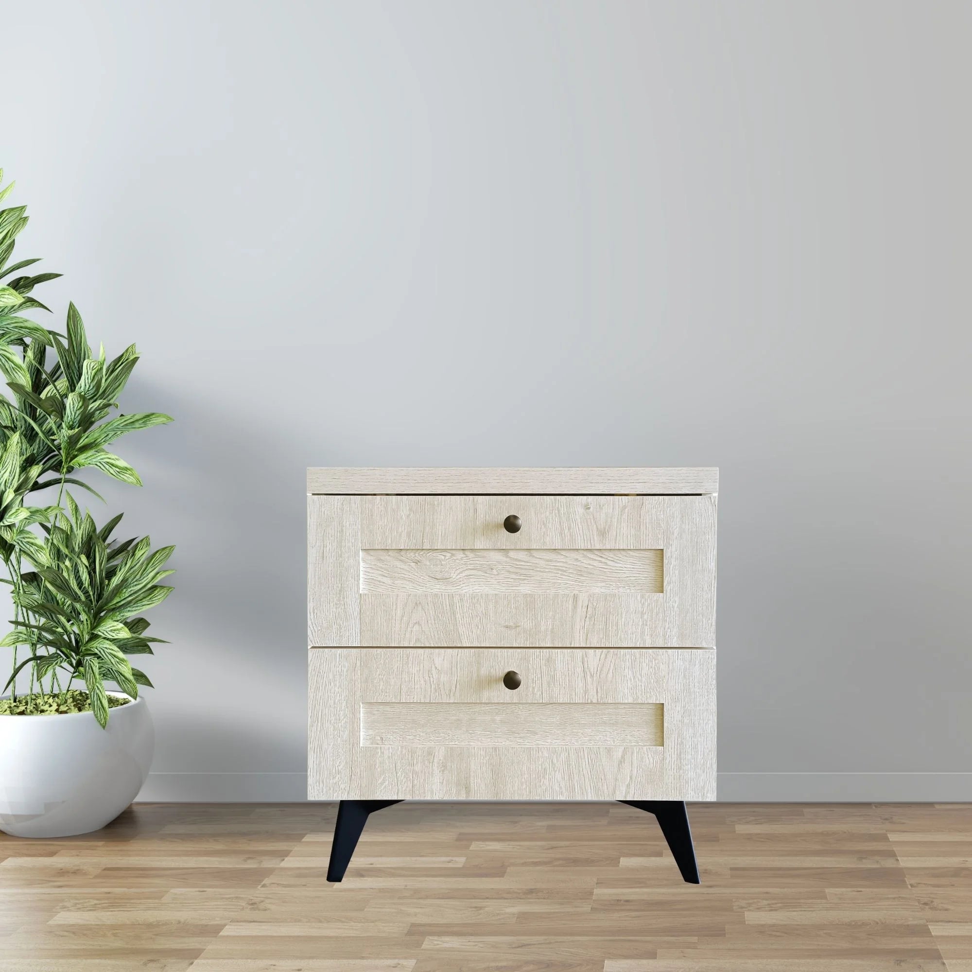 Bayville 2 Drawer Bedside Table