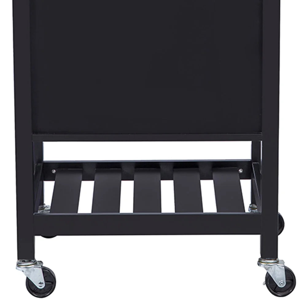 Denver Kitchen Trolley 1 Drawer 1 Door - Black