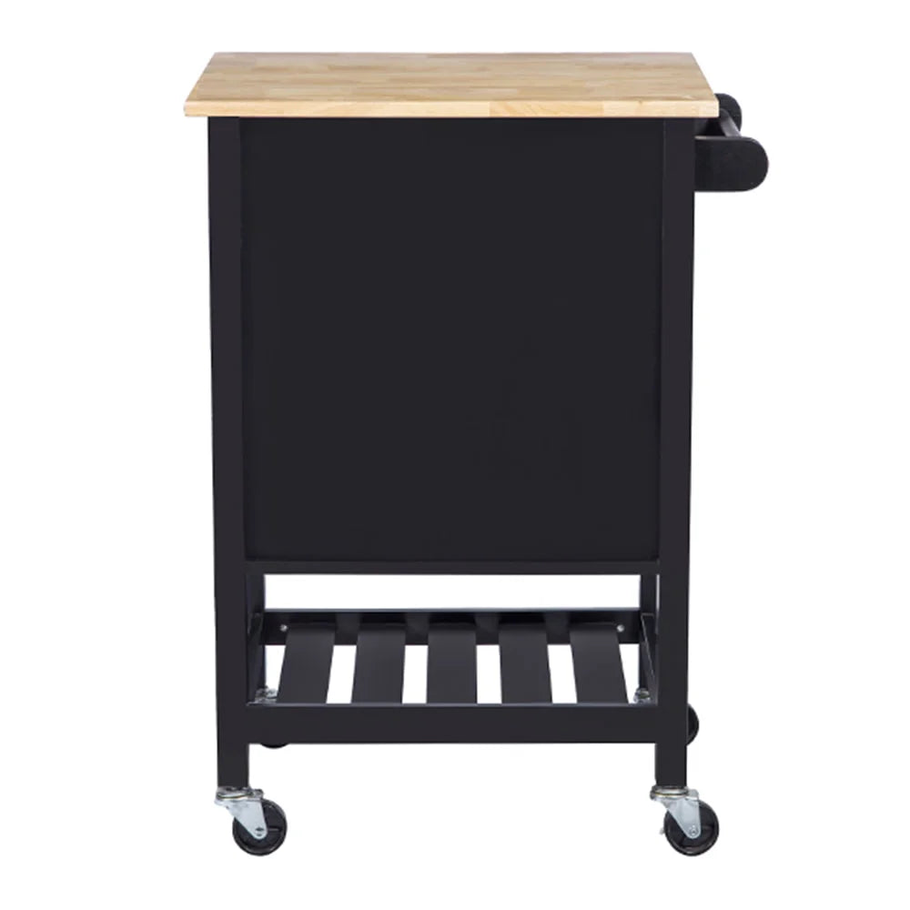 Denver Kitchen Trolley 1 Drawer 1 Door - Black