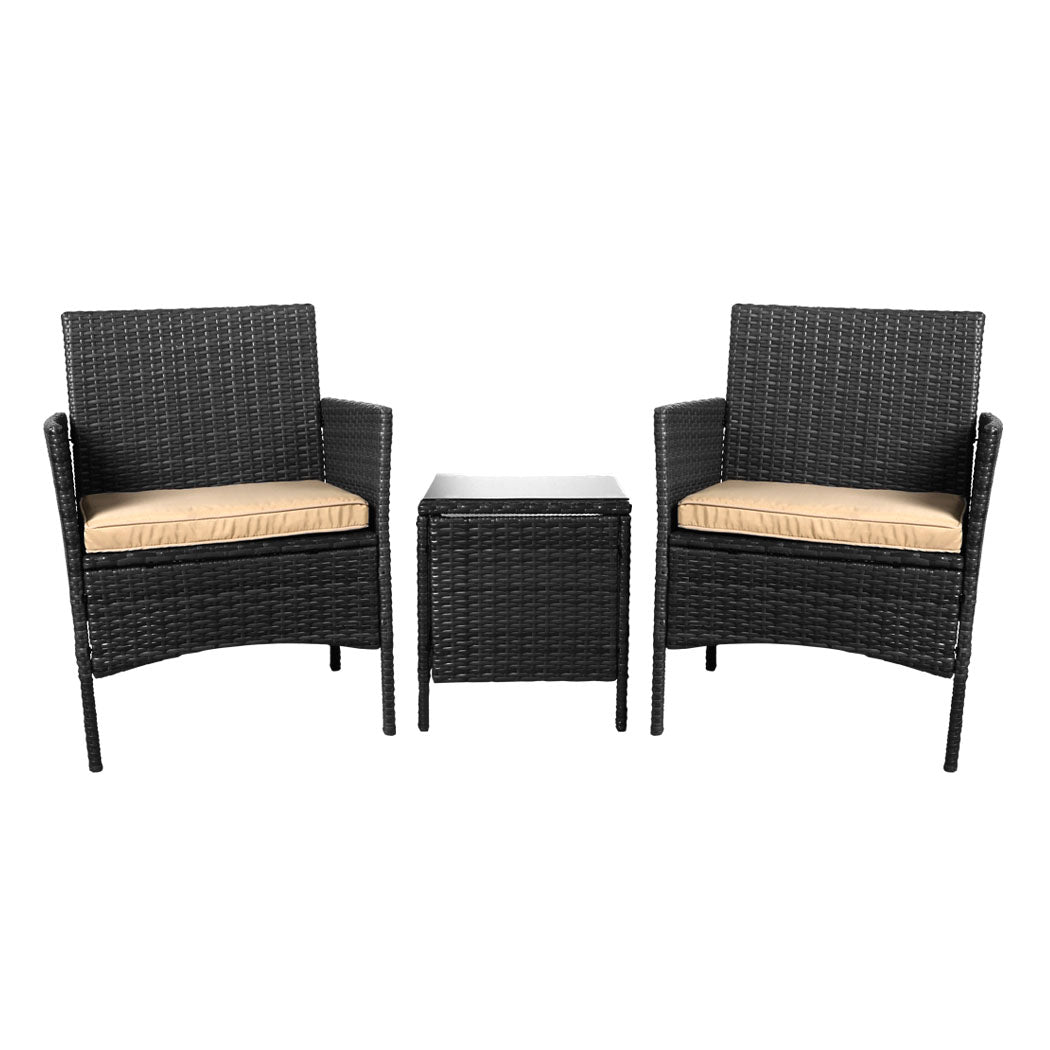 Levede Outdoor Furniture Setting Patio Black