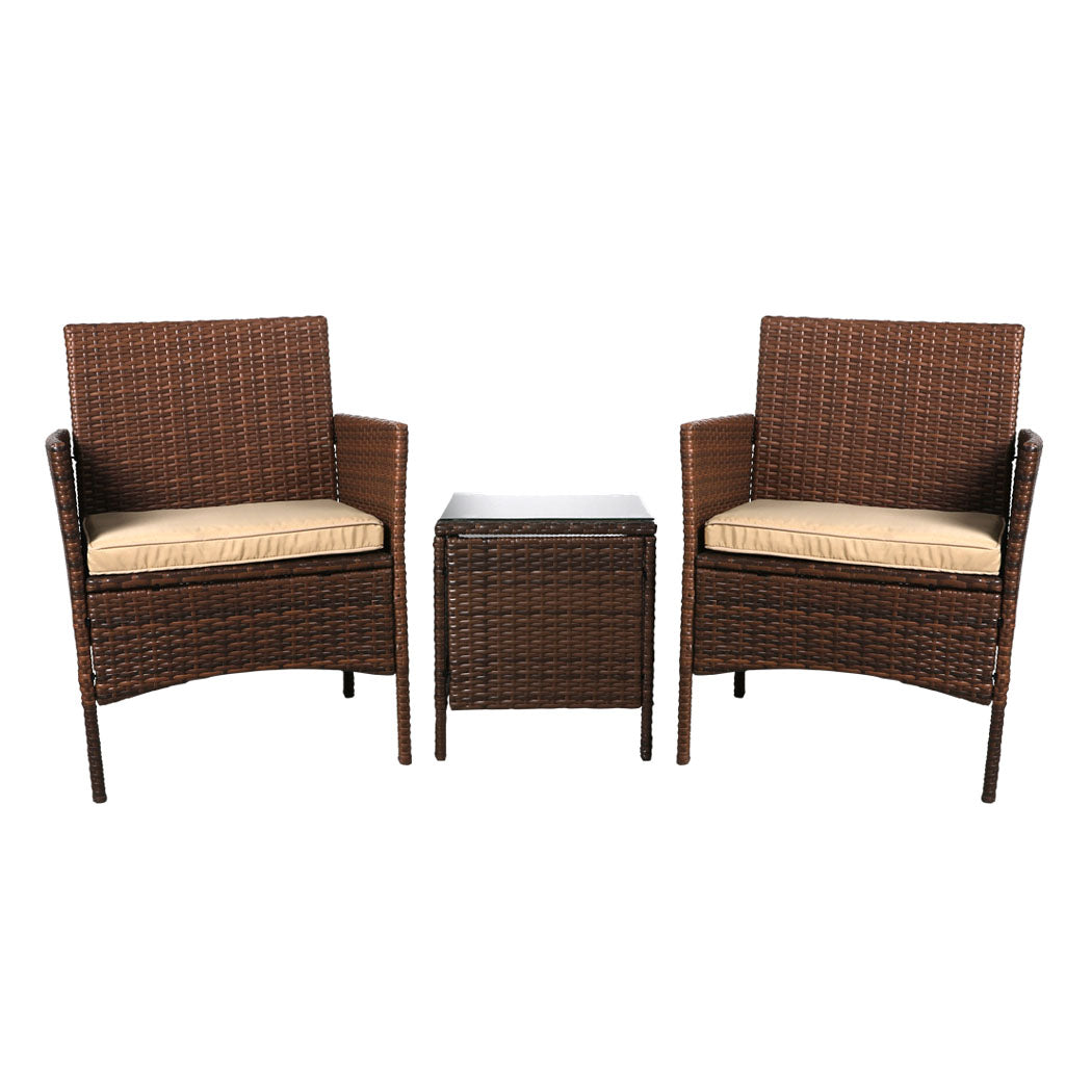 Levede Outdoor Furniture Setting Patio Brown