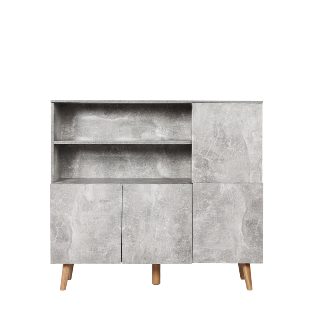 Levede Buffet Sideboard Storage Cabinet Grey-1820269016095264769